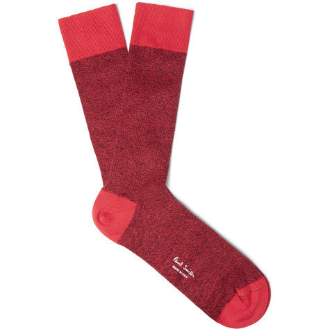 marled cotton blend socks