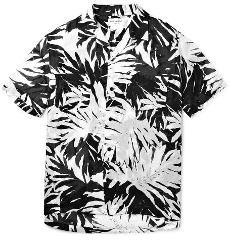 palm print cotton shirt