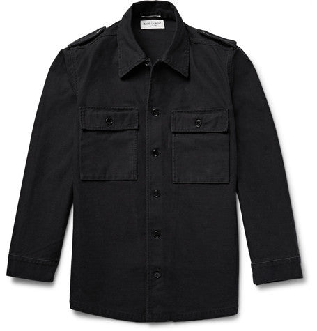 stonewashed cotton shirt jacket