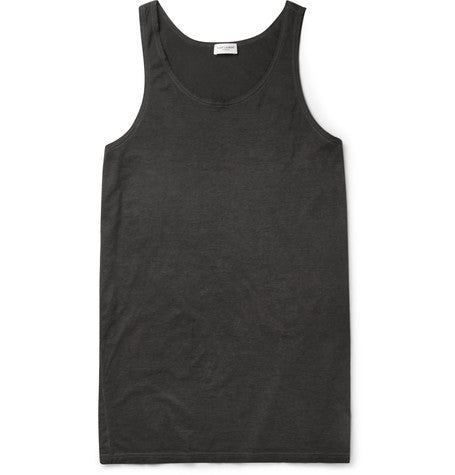 washed cotton jersey tank top