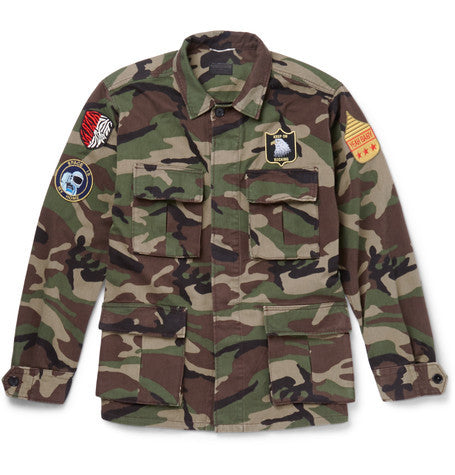 camouflage print cotton field jacket