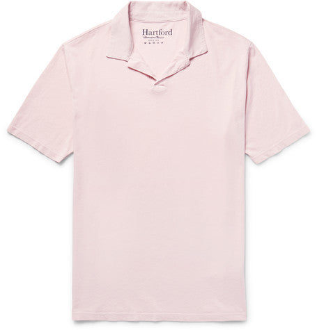 garment dyed cotton jersey polo shirt