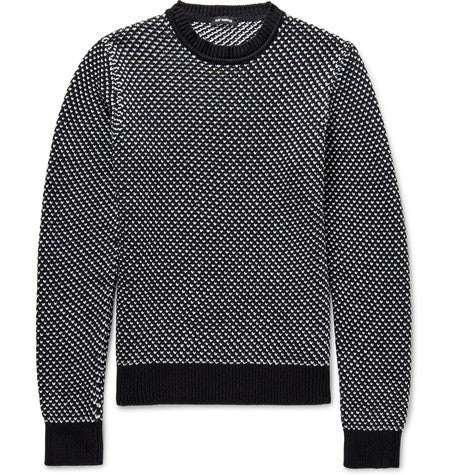 birdseye cotton blend sweater