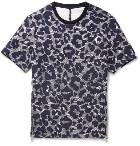 leopard print bonded jersey sweatshirt