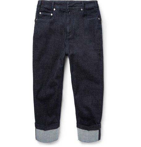 tapered cuffed jeans