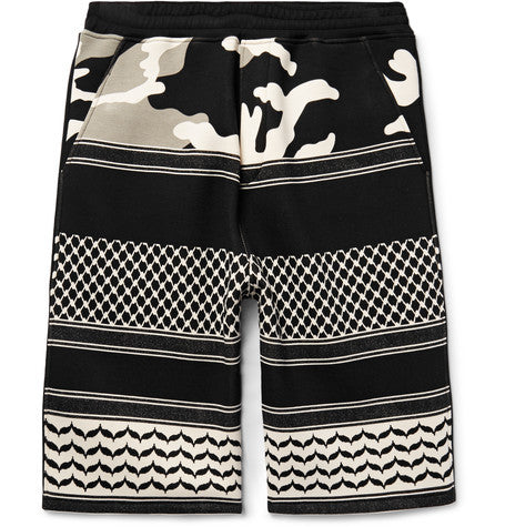 patterned jacquard knit shorts