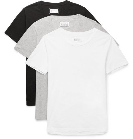 three pack slim fit cotton t shirts