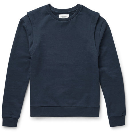 layered effect cotton jersey sweatshirt