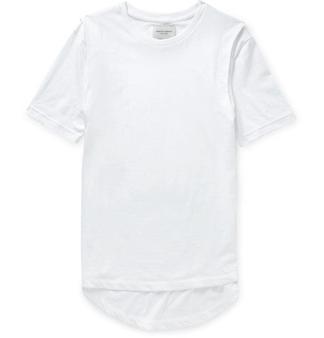 layered effect pima cotton jersey t shirt
