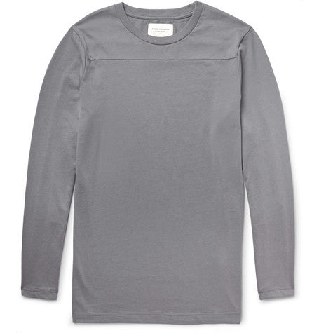 panelled pima cotton t shirt