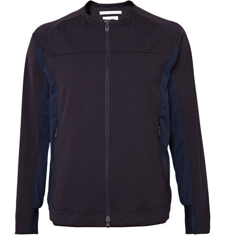 panelled tech jersey jacket