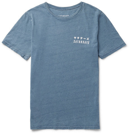katakana printed washed cotton jersey t shirt