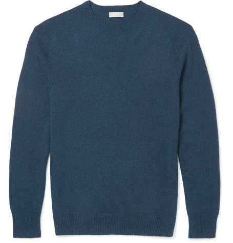 melange cotton and cashmere blend sweater