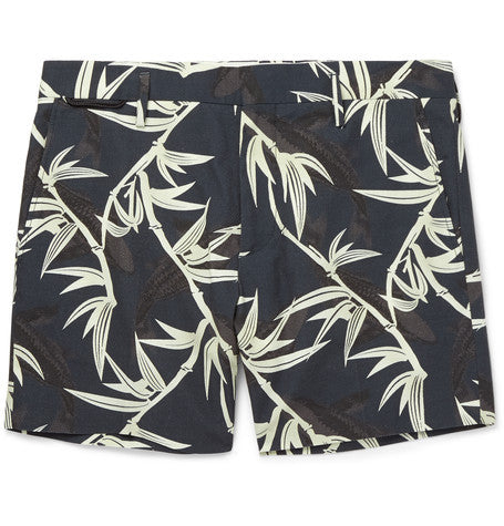 bamboo print cotton shorts