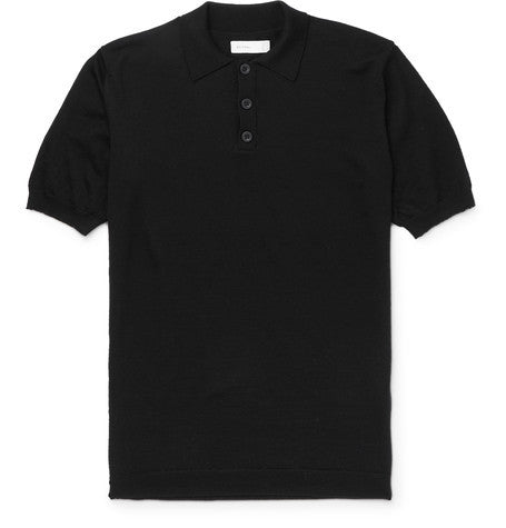 hulme merino wool polo shirt