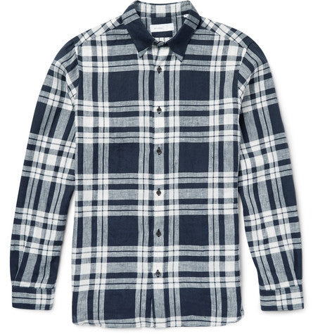 hatch checked linen shirt