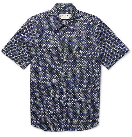 printed cotton poplin shirt