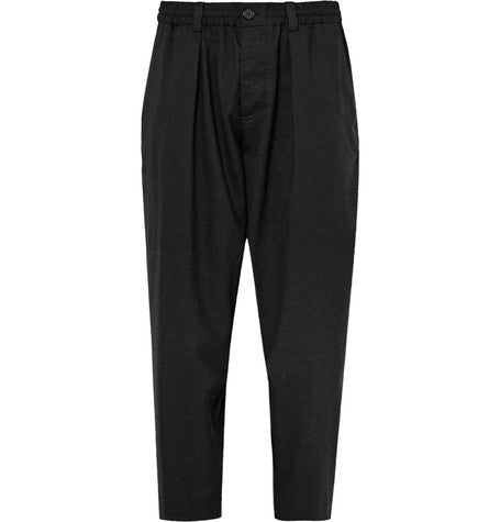 pleated virgin wool trousers