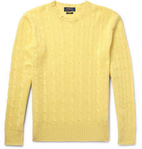 cable knit cashmere sweater