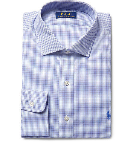gingham cotton poplin shirt