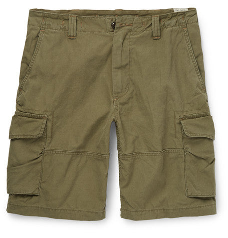 cotton canvas cargo shorts