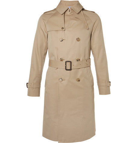 slim fit cotton trench coat
