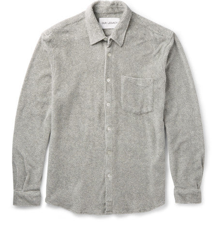 slim fit cotton terry shirt