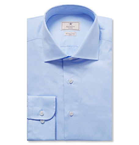 blue mayfair slim fit cotton poplin shirt