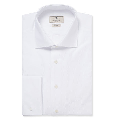 white mayfair cotton tuxedo shirt