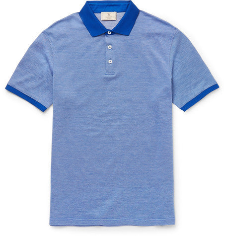 slim fit birdseye cotton polo shirt