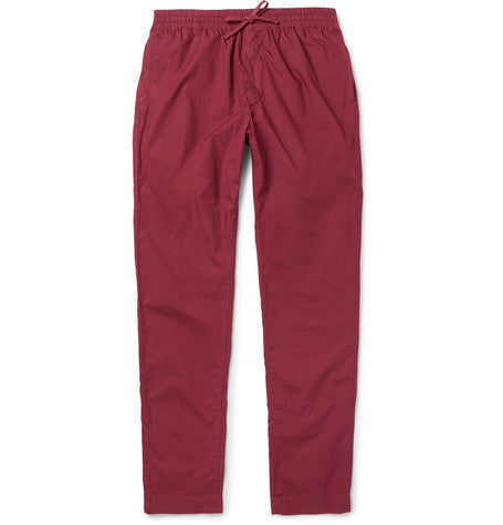sporty riviera slim fit cotton trousers