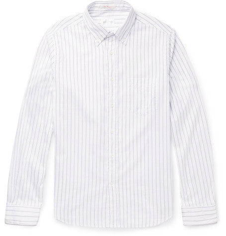 windblown slim fit striped cotton shirt