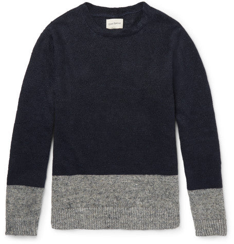 stapleton two tone linen sweater