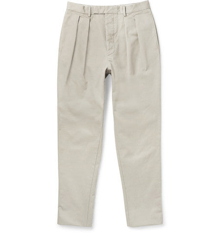 tapered cotton trousers