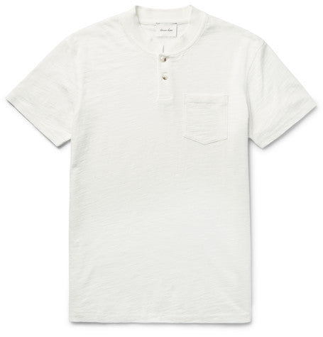 slub cotton jersey henley t shirt
