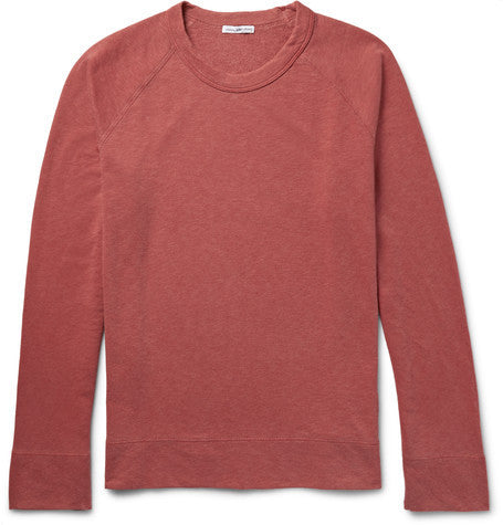 garment dyed loopback supima cotton jersey sweatshirt