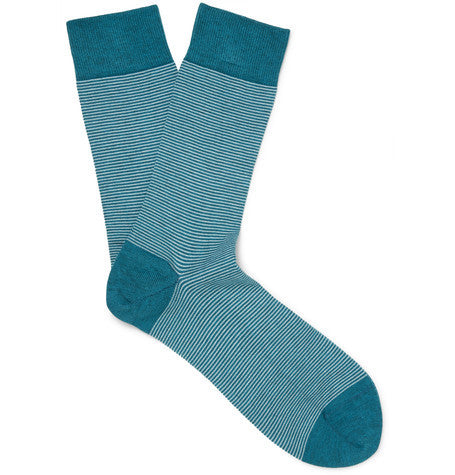 nathan striped sea island cotton blend socks