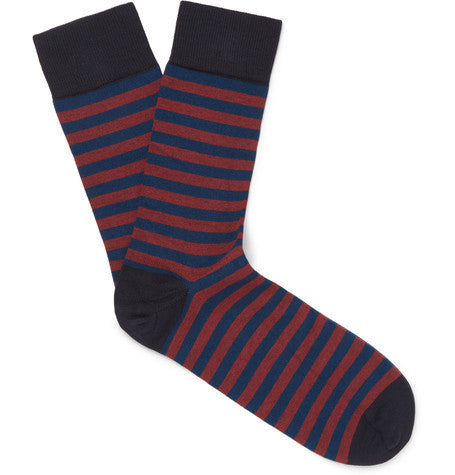 ethan striped sea island cotton blend socks