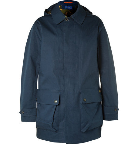 cotton canvas hooded jacket