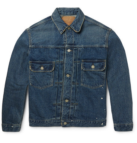 beams 1950s slim fit selvedge denim jacket