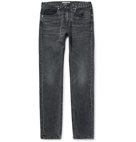 tack slim fit washed denim jeans