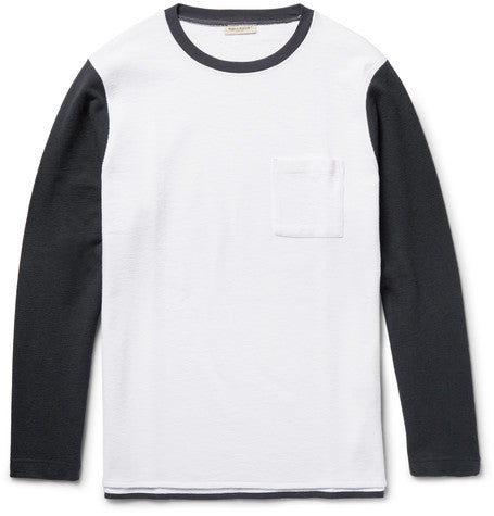 two tone textured cotton t shirt