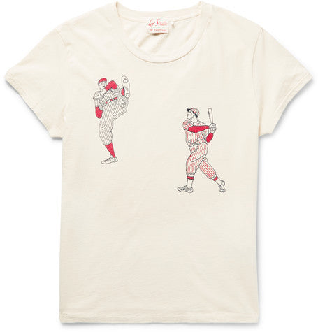 1940s printed cotton jersey t shirt