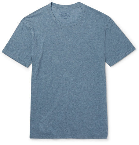 slim fit melange cotton jersey t shirt