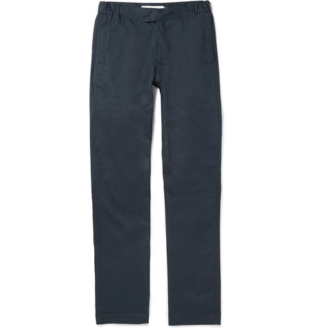 slim fit ecoseam reg  cotton trousers