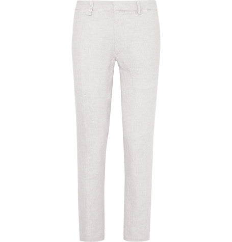 connor slim fit linen trousers