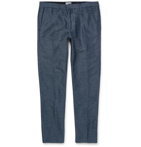 connor linen and cotton blend trousers