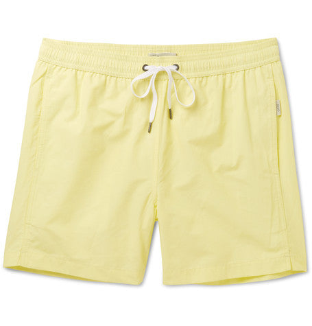 charles mid length cotton blend swim shorts