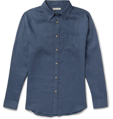 abe slim fit linen shirt