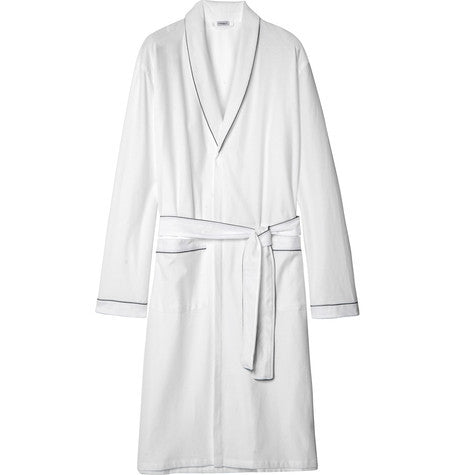 waffle knit cotton robe